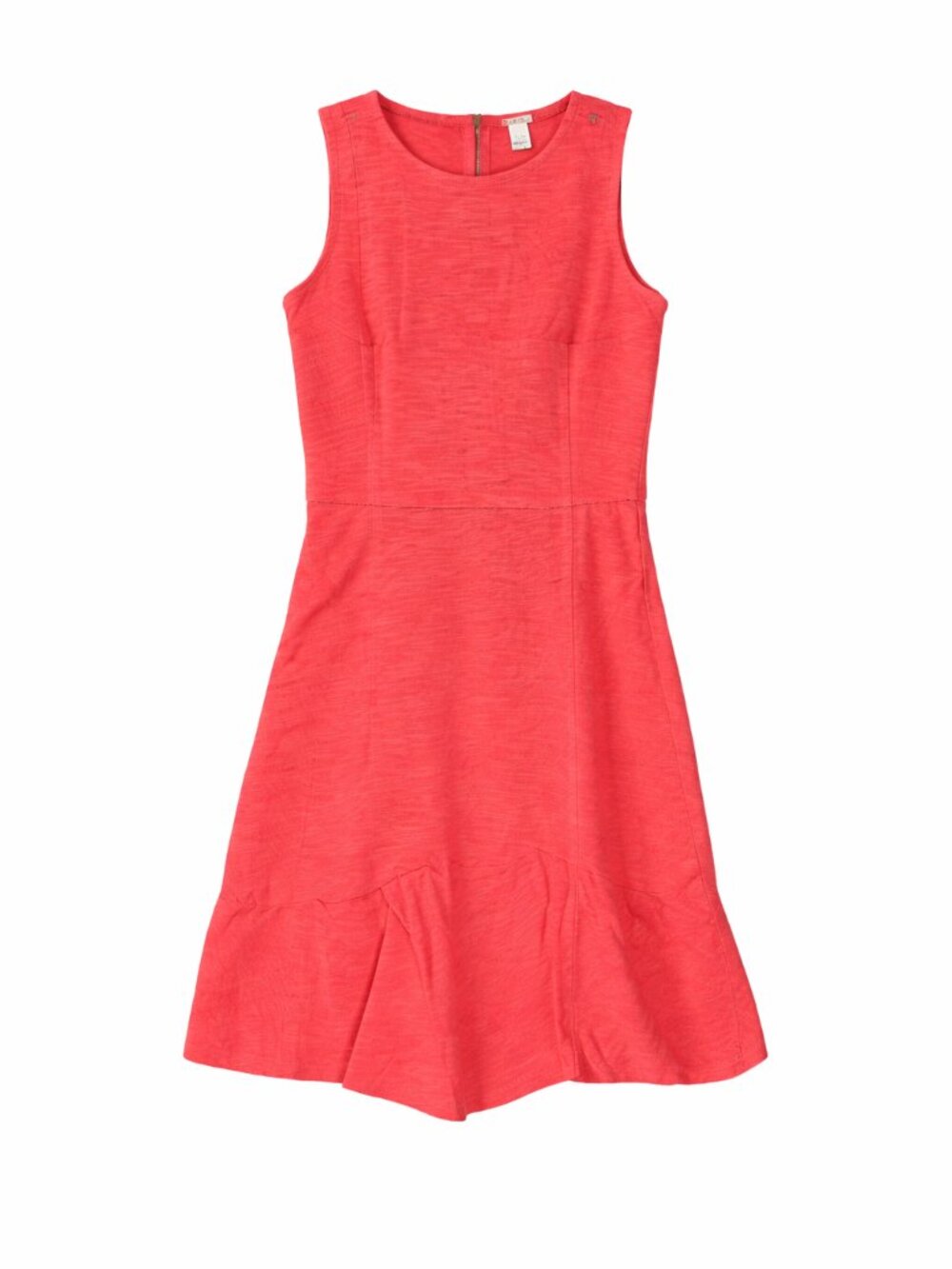 J. Crew Coral Sleeveless Dress with full zip back, Size 00, Preppy Elegance